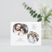 Minimalistisches modernes Save the Date Foto (Stehend Vorderseite)
