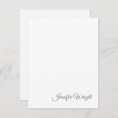 Minimalistisches, modernes schlicht-grau-weiß mitteilungskarte (Vorne/Hinten)