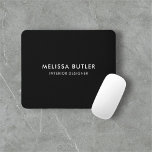 Minimalistisches, modernes Schwarz Mousepad<br><div class="desc">Minimalistisches und modernes Mauspad.</div>