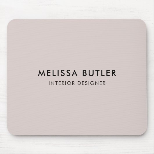 Minimalistisches, modernes Schwarz Mousepad (Vorne)