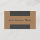 Minimalistisches, modernes Schwarz und Tan Visitenkarte (Rückseite)