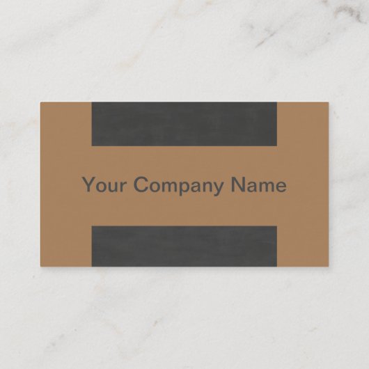 Minimalistisches, modernes Schwarz und Tan Visitenkarte (Rückseite)