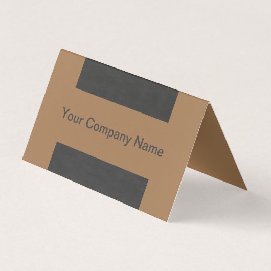 Minimalistisches, modernes Schwarz und Tan Visitenkarten (Rückseite)