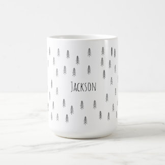 Minimalistisches modernes Schwarz und Weiß – Indiv Kaffeetasse