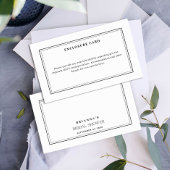 Minimalistisches modernes Schwarz-Weiß-Brautparty Begleitkarte