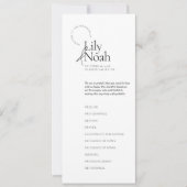 Minimalistisches modernes Schwarz-Weiß-Hochzeitspr (Vorderseite)