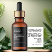 Minimalistisches modernes Schwarz-weißes Tropfflas Adressaufkleber