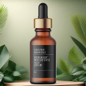 Minimalistisches modernes Schwarz-weißes Tropfflas Adressaufkleber