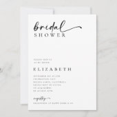 Minimalistisches modernes Script-Brautparty Einladung (Vorderseite)