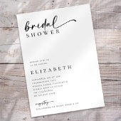 Minimalistisches modernes Script-Brautparty Einladung