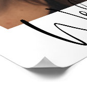 Minimalistisches modernes Script-Foto Willkommen b Poster (Ecke)