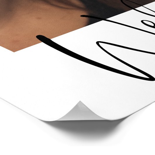 Minimalistisches modernes Script-Foto Willkommen b Poster (Ecke)