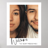 Minimalistisches modernes Script-Foto Willkommen b Poster (Vorne)