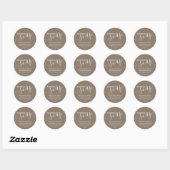 Minimalistisches, modernes Script handmade soap cl Runder Aufkleber (Blatt)