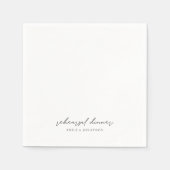 Minimalistisches modernes Script Probe Dinner Serviette (Vorderseite)