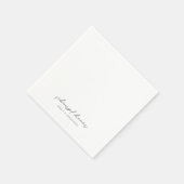 Minimalistisches modernes Script Probe Dinner Serviette (Ecke)