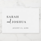 Minimalistisches, modernes Script, Schwarz und Wei Schaumweinetikett (Einzelnes Label)