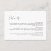 Minimalistisches, modernes Skript einfach sauber w Begleitkarte (Vorderseite)