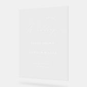 Minimalistisches, modernes Skript Einfache Hochzei Acrylschild (Winkel)