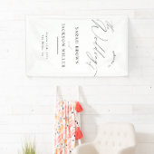 Minimalistisches, modernes Skript Einfache Hochzei Banner (Insitu)