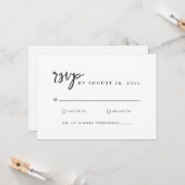 Minimalistisches, modernes Skript Einfache weiße R Karte (Vorderseite/Rückseite Beispiel)