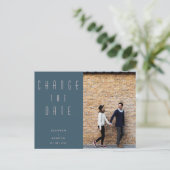 Minimalistisches modernes Skript-Foto ändert das D Postkarte (Stehend Vorderseite)