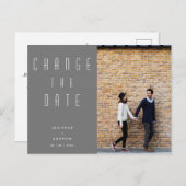 Minimalistisches modernes Skript-Foto ändert das D Postkarte (Vorne/Hinten)