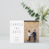 Minimalistisches modernes Skript-Foto ändert das D Postkarte (Stehend Vorderseite)