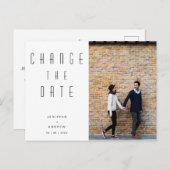 Minimalistisches modernes Skript-Foto ändert das D Postkarte (Vorne/Hinten)