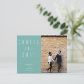 Minimalistisches modernes Skript-Foto ändert das D Postkarte (Stehend Vorderseite)