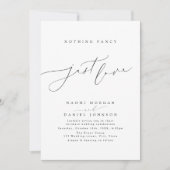 Minimalistisches modernes Skript Nichts Extravagan Einladung (Vorderseite)