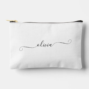Minimalistisches modernes Skript, personalisierter Zubehörtasche