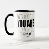 Minimalistisches, modernes Skript Tasse (Links)