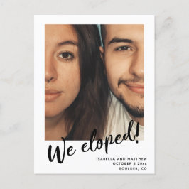 Minimalistisches, modernes Skript Wir haben ein be Ankündigungspostkarte