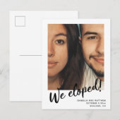 Minimalistisches, modernes Skript Wir haben ein be Ankündigungspostkarte (Vorne/Hinten)