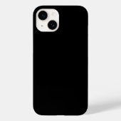 Minimalistisches, modernes Solid Black Case-Mate iPhone Hülle (Rückseite)