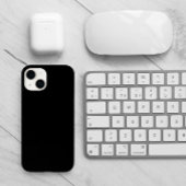 Minimalistisches, modernes Solid Black iPhone Hülle