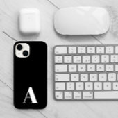 Minimalistisches, modernes Solid Black iPhone Hülle