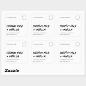 Minimalistisches, modernes Soy-Candle-Label Quadratischer Aufkleber (Blatt)