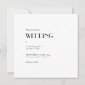 Minimalistisches, modernes Square Art Deco Einladung (Vorderseite)