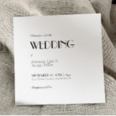 Minimalistisches, modernes Square Art Deco Einladung
