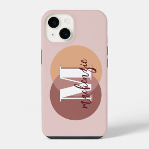 Minimalistisches modernes stilvolles Initialen-Mon iPhone 14 Hülle