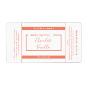 Minimalistisches, modernes Typografie-Etikett (Vorne)