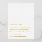 Minimalistisches modernes Typografie-Foto QR Weddi Folieneinladung (Vorderseite)