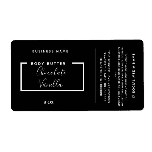 Minimalistisches, modernes Typografie-Schwarzprodu (Vorne)