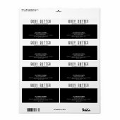 Minimalistisches, modernes Typografie-White-Black- (Vorne)