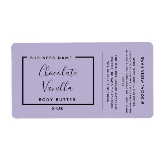 Minimalistisches modernes typografisches Lavendelp (Vorne)