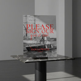 Minimalistisches, modernes und handgeschriebenes G Acrylschild