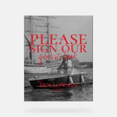 Minimalistisches, modernes und handgeschriebenes G Acrylschild (Vorderseite)