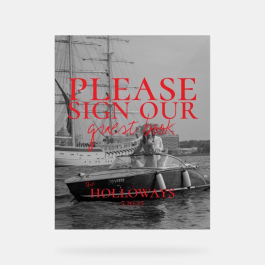 Minimalistisches, modernes und handgeschriebenes G Acrylschild (Vorderseite)